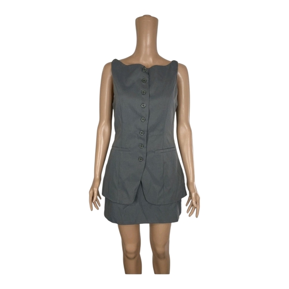 All THE WAYS Womens Moxie Mini Skirt & Vest Top Set Size Small Grey - Picture 4 of 10